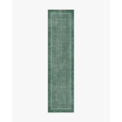 Cyrus Sage Flatwoven Rug - 75 x 305 cm - Rug + Pad System