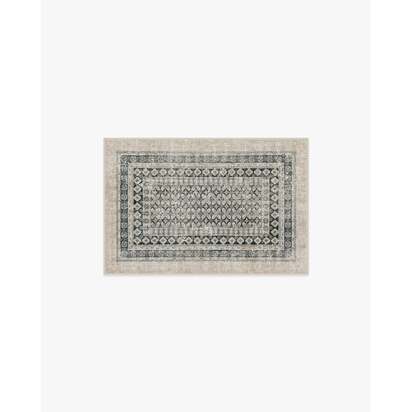Cyrus Taupe & Soft Charcoal Flatwoven Rug - 60 x 90 cm - Rug + Cushioned Pad System