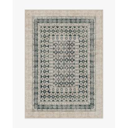 Cyrus Taupe & Soft Charcoal Flatwoven Rug - 150 x 215 cm - Rug + Cushioned Pad System