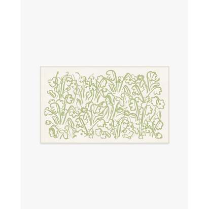 Ensikukat Green Flatwoven Rug by Marimekko - 75 x 215 cm - Rug + Pad System