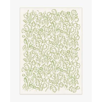 Ensikukat Green Flatwoven Rug by Marimekko - 150 x 215 cm - Rug + Pad System