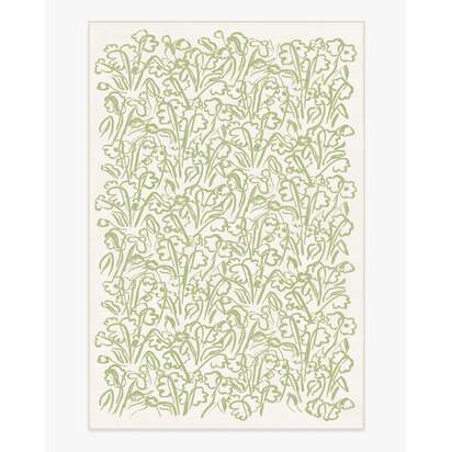 Ensikukat Green Flatwoven Rug by Marimekko - 185 x 275 cm - Rug + Pad System