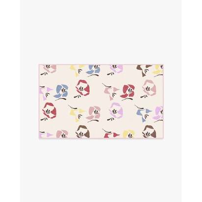 Helakka Cream Multicolour Flatwoven Rug by Marimekko - 245 x 305 cm - Rug + Pad System