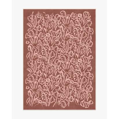 Ensikukat Rust Flatwoven Rug by Marimekko - 150 x 215 cm - Rug + Pad System