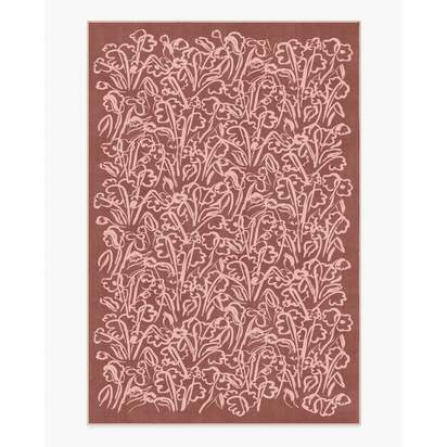 Ensikukat Rust Flatwoven Rug by Marimekko - 185 x 275 cm - Rug + Pad System