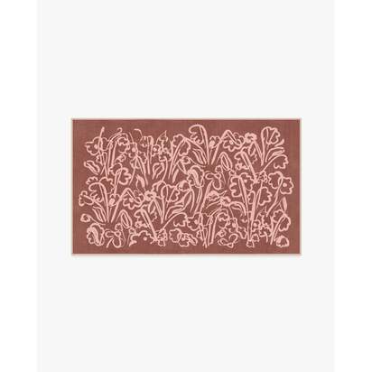 Ensikukat Rust Flatwoven Rug by Marimekko - 185 x 275 cm - Rug + Pad System