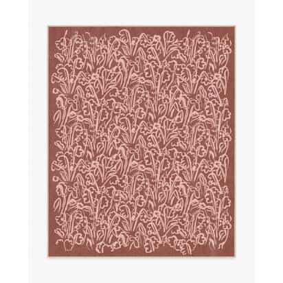 Ensikukat Rust Flatwoven Rug by Marimekko - 245 x 305 cm - Rug + Pad System