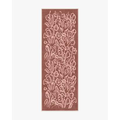 Ensikukat Rust Flatwoven Rug by Marimekko - 75 x 215 cm - Rug + Cushioned Pad System