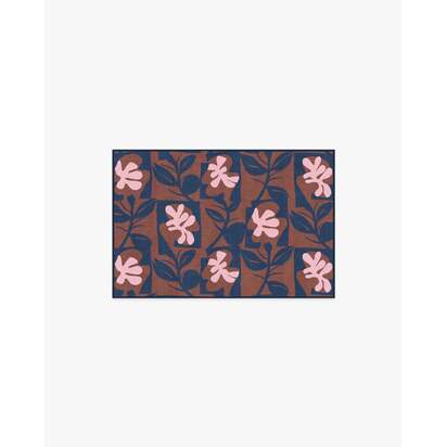 Naatit Rust Flatwoven Rug by Marimekko - 60 x 90 cm - Rug + Pad System
