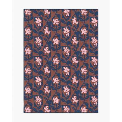 Naatit Rust Flatwoven Rug by Marimekko - 150 x 215 cm - Rug + Pad System