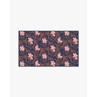 Naatit Rust Flatwoven Rug by Marimekko - 150 x 215 cm - Rug + Pad System
