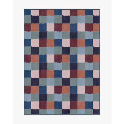 Ostjakki Multicolour Flatwoven Rug by Marimekko - 150 x 215 cm - Rug + Cushioned Pad System