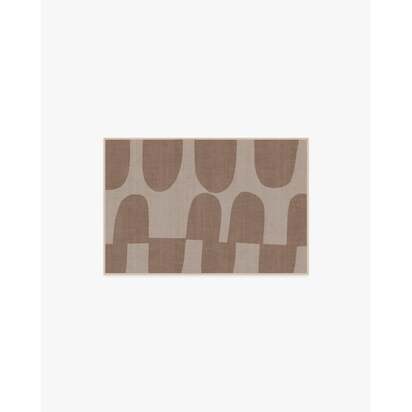 Ratsu Tan Flatwoven Rug by Marimekko - 60 x 90 cm - Rug + Pad System