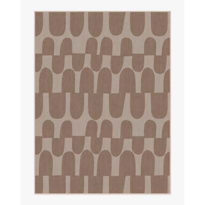 Ratsu Tan Flatwoven Rug by Marimekko - 275 x 365 cm - Rug + Pad System