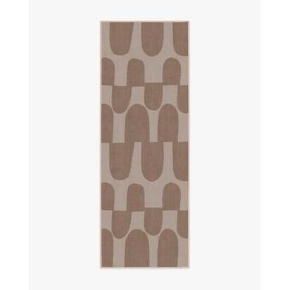 Ratsu Tan Flatwoven Rug by Marimekko - 75 x 215 cm - Rug + Cushioned Pad System