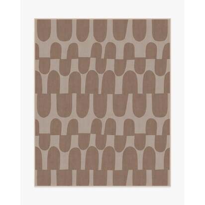 Ratsu Tan Flatwoven Rug by Marimekko - 245 x 305 cm - Rug + Cushioned Pad System