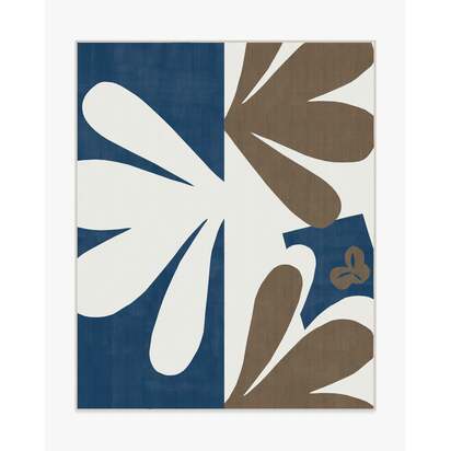 Kolmikko Blue & Tan Rug by Marimekko - 245 x 305 cm - All-In-One Rug