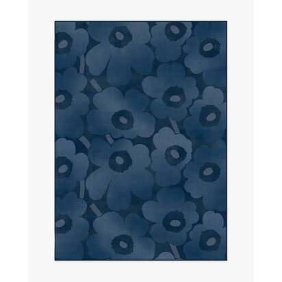 Unikko Blue Rug by Marimekko - 150 x 215 cm - All-In-One Rug