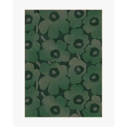 Unikko Green Rug by Marimekko - 150 x 215 cm - All-In-One Rug
