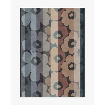 Unikko Ralli Charcoal Multicolour Rug by Marimekko - 150 x 215 cm - All-In-One Rug