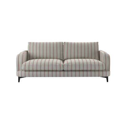 Boston Curved Arm 3 Seat Sofa in Pomelo Dashwood Stripe