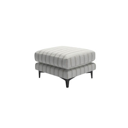 Boston Curved Arm Medium Rectangular Footstool in Fudge Dashwood Stripe