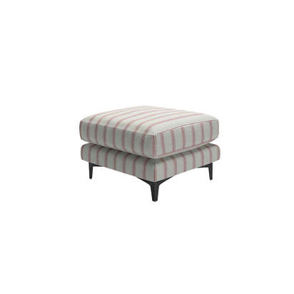 Boston Curved Arm Medium Rectangular Footstool in Pomelo Dashwood Stripe
