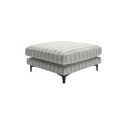 Boston Curved Arm Large Rectangular Footstool in Fudge Dashwood Stripe