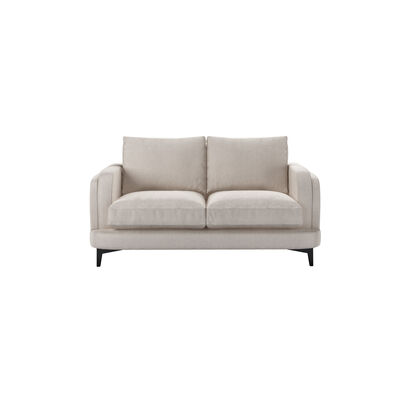 Boston Curved Arm 2 Seat Sofa in Lotus Aquaclean Linen Look