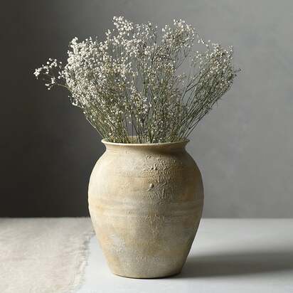 Beige Stone Effect Vase - Home Accessories - The Cotswold Company