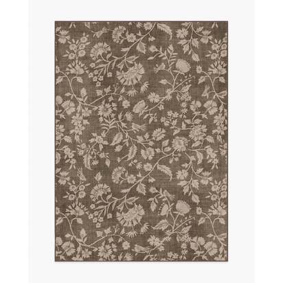 Brenna Brown & Taupe Flatwoven Rug - 150 x 215 cm - Rug + Cushioned Pad System