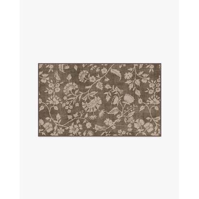 Brenna Brown & Taupe Flatwoven Rug - 150 x 215 cm - Rug + Cushioned Pad System