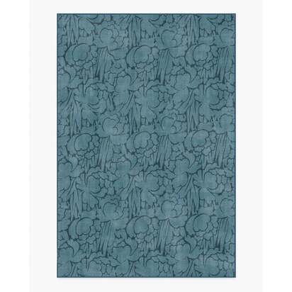 Corrine Blue Flatwoven Rug - 185 x 275 cm - Rug + Cushioned Pad System