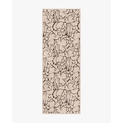 Corrine Natural & Charcoal Flatwoven Rug - 75 x 215 cm - Rug + Cushioned Pad System