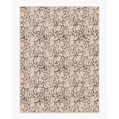 Corrine Natural & Charcoal Flatwoven Rug - 275 x 365 cm - Rug + Cushioned Pad System