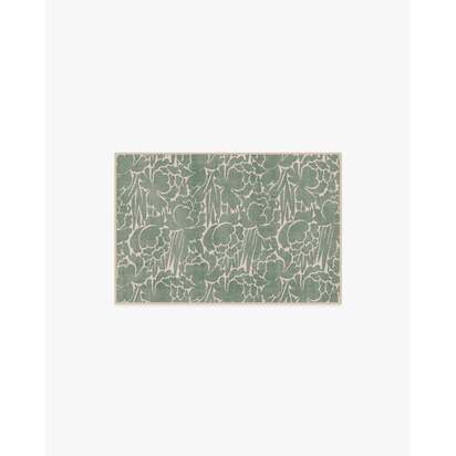 Corrine Sage Green Flatwoven Rug - 60 x 90 cm - Rug + Pad System