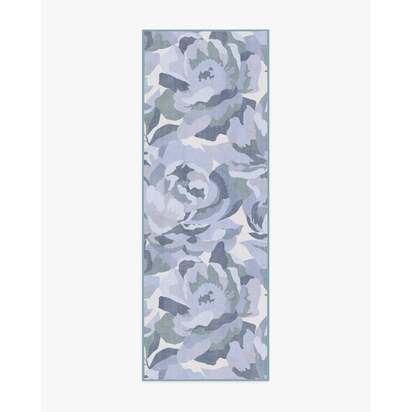 Fiona Blue Flatwoven Rug - 75 x 215 cm - Rug + Cushioned Pad System