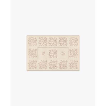 Iona Cream & Vintage Blush Flatwoven Rug - 60 x 90 cm - Rug + Pad System