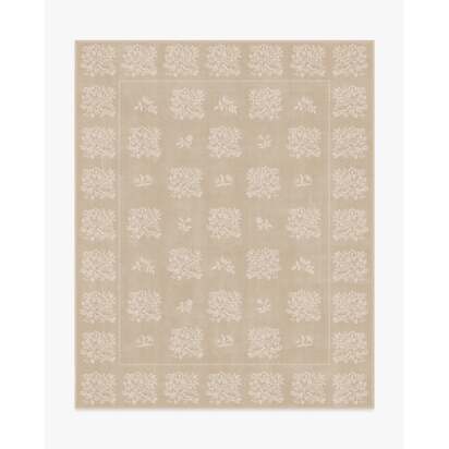 Iona Natural & Cream Flatwoven Rug - 245 x 305 cm - Rug + Cushioned Pad System