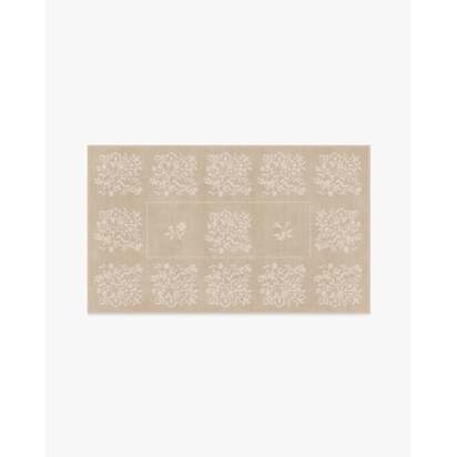 Iona Natural & Cream Flatwoven Rug - 245 x 305 cm - Rug + Cushioned Pad System
