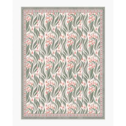 Lila Cream & Coral Flatwoven Rug - 275 x 365 cm - Rug + Pad System