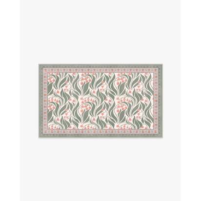 Lila Cream & Coral Flatwoven Rug - 275 x 365 cm - Rug + Pad System