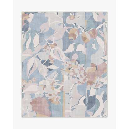 Maeve Soft Blue Multicolour Flatwoven Rug - 245 x 305 cm - Rug + Pad System