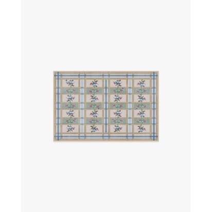 Quinnlyn Natural Multicolour Flatwoven Rug - 60 x 90 cm - Rug + Pad System