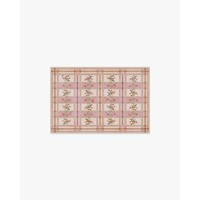 Quinnlyn Rose Multicolour Flatwoven Rug - 60 x 90 cm - Rug + Cushioned Pad System