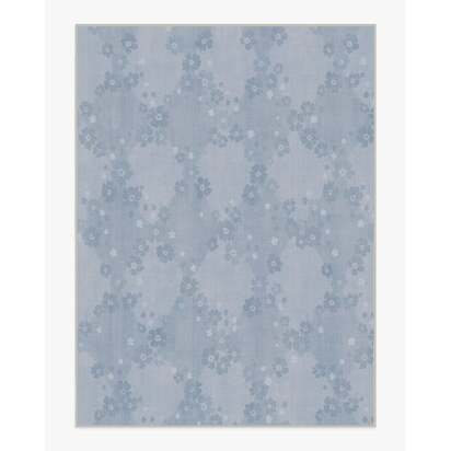 Serene Slate Blue Flatwoven Rug - 275 x 365 cm - Rug + Cushioned Pad System