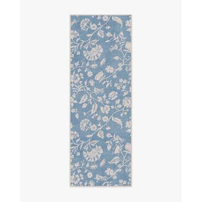 Brenna Slate Blue & Cream Rug - 75 x 215 cm - All-In-One Rug