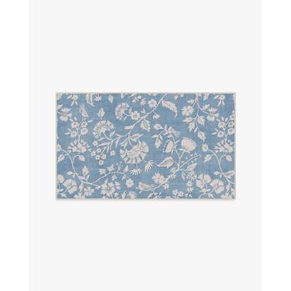 Brenna Slate Blue & Cream Rug - 150 x 215 cm - All-In-One Rug