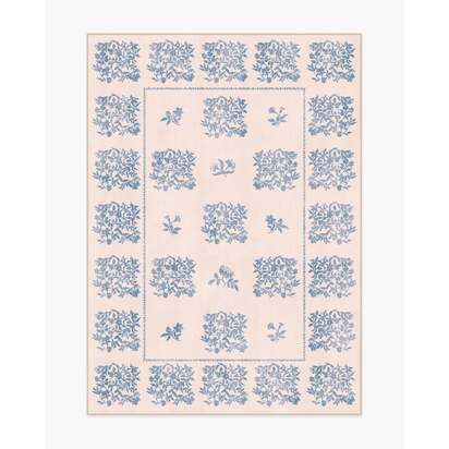 Iona Cream & Blue Rug - 150 x 215 cm - All-In-One Rug