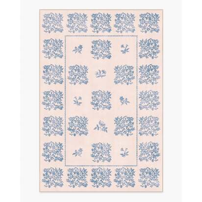 Iona Cream & Blue Rug - 185 x 275 cm - All-In-One Rug